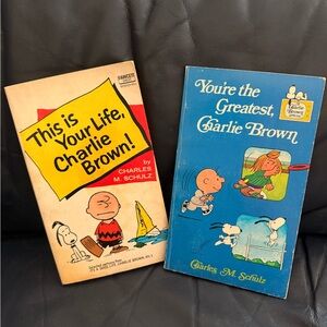(2) vintage Charlie Brown Books